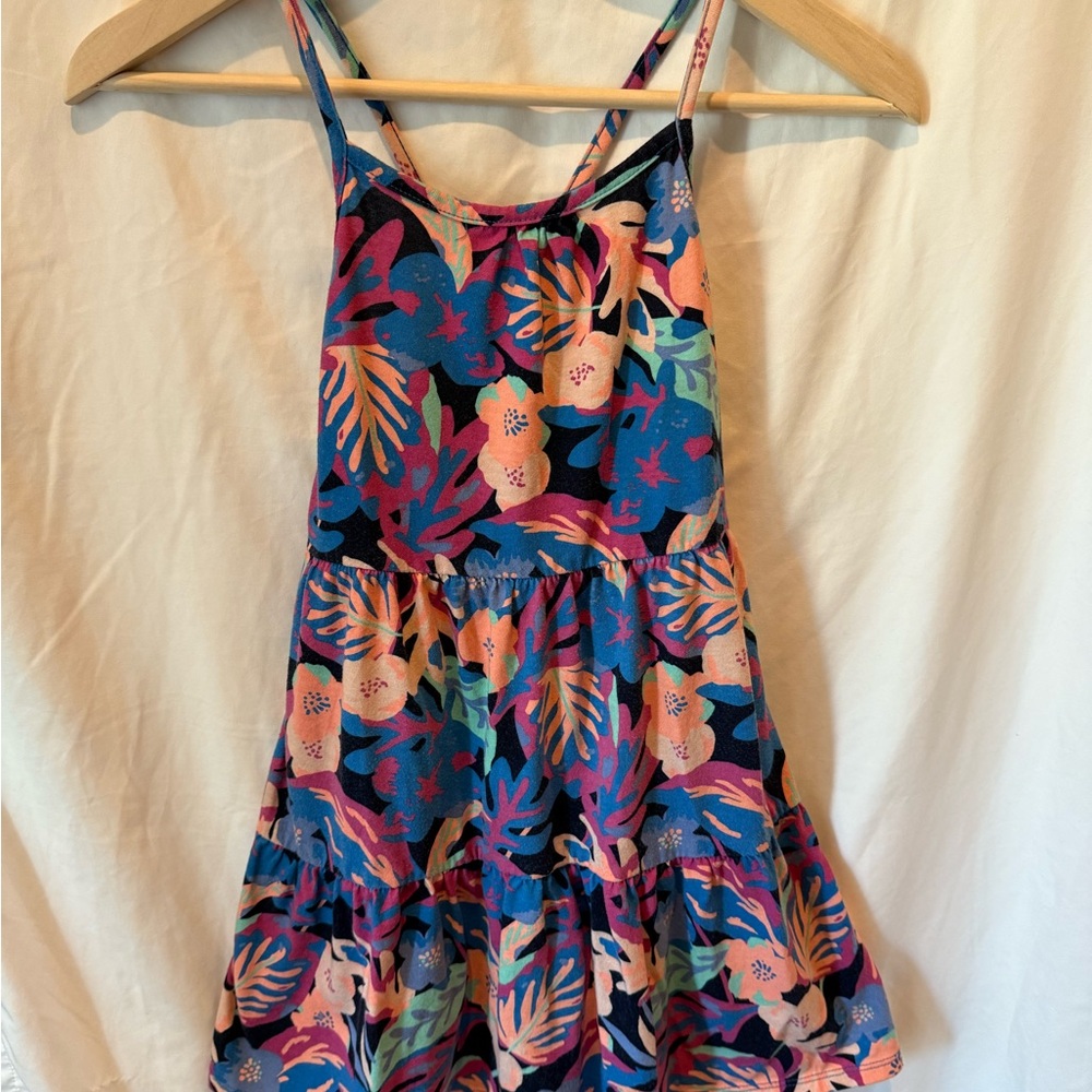 Cat & Jack Vibrant Leaf Print Kids Dress
